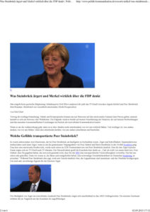 Was Steinbrück ärgert und Merkel wirklich über die FDP denkt