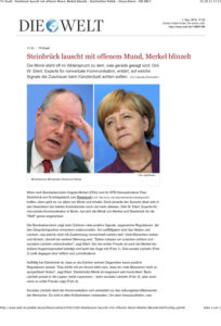 TV-Duell Steinbrück lauscht mit offenem Mund, Merkel blinzelt
